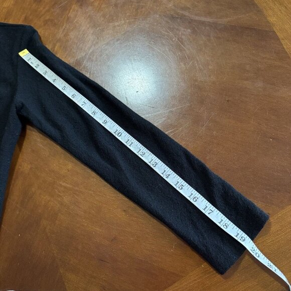 Vintage EILEEN FISHER  100% Wool Cardigan Sz PP Black Button Front Women’s - Picture 12 of 16